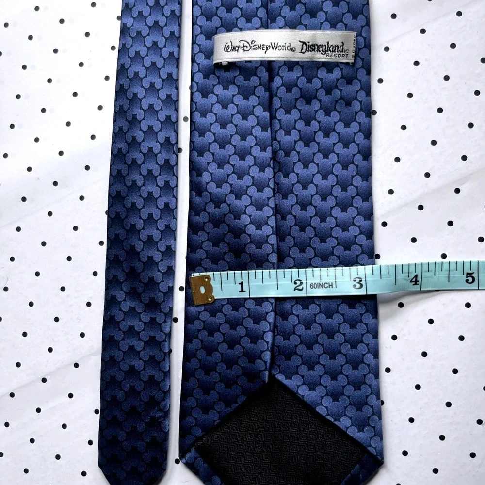 Disney Parks‎ Mickey Mouse Woven Silk Necktie Blue Walt Disney World Disneyland